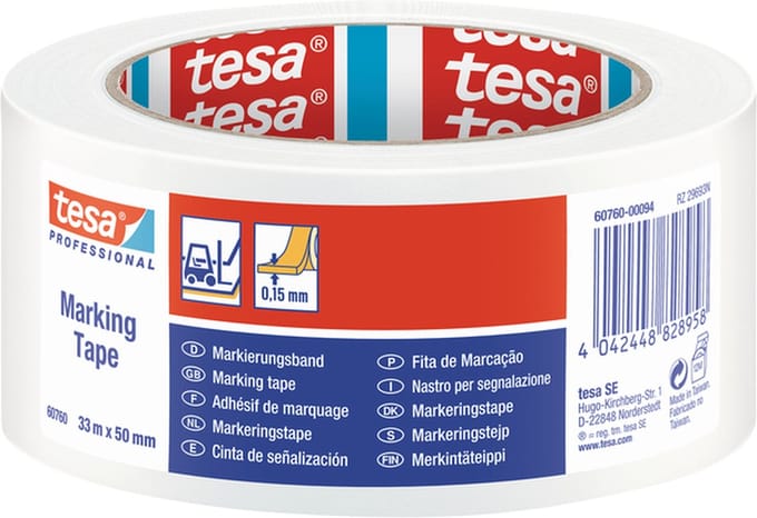 Markeringstape tesa® Professional 60760 PV1 50mmx33m wit | 6 stuks