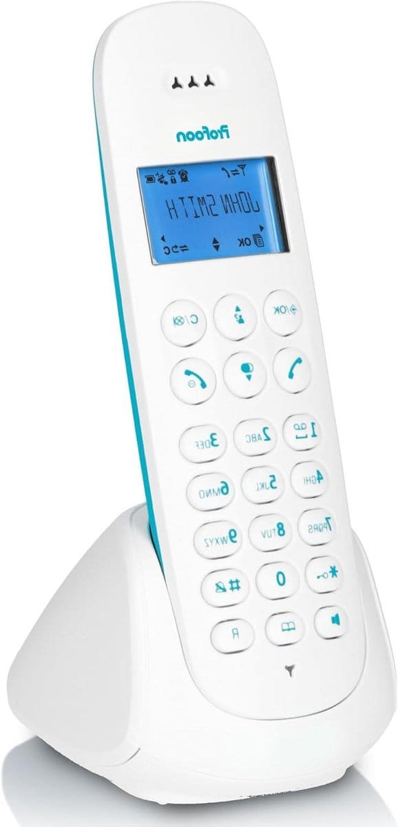 DECT-telefoon - Draadloze telefoon - Thuisgebruik - Compatibel met hoortoestellen - 390 Gram - Blauw