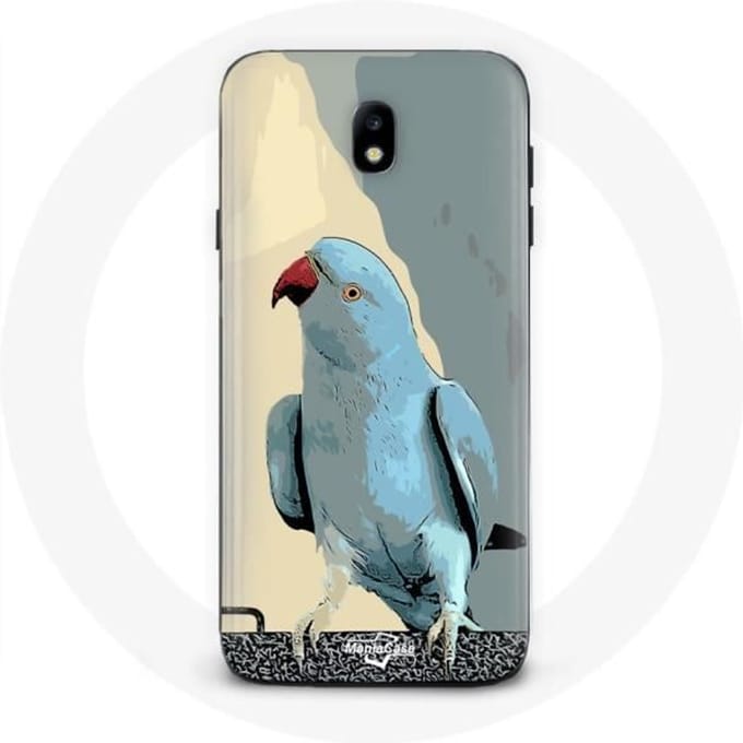 Coque - Samsung - Galaxy J3 2017 - Souple - Perruches perroquets - Bleu bleu