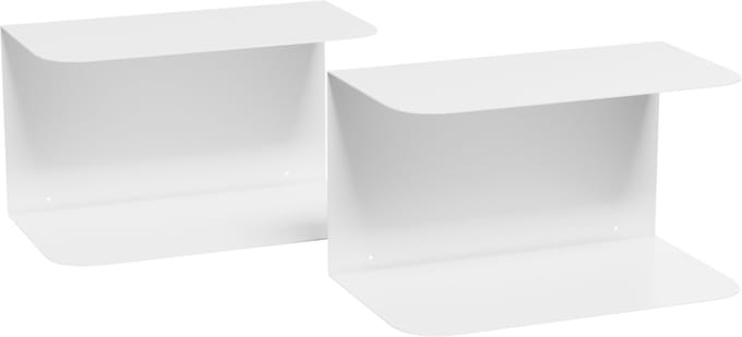 Nachtkastje Notodden set van 2 zwevend 23x40x23 cm wit [en.casa]