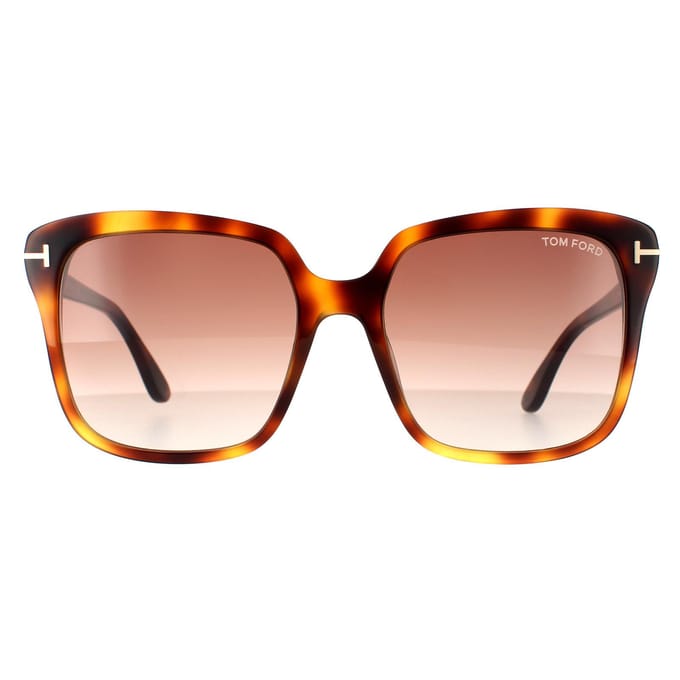 Tom Ford zonnebril Faye FT0788 53F Blonde Havana Brown Gradiënt