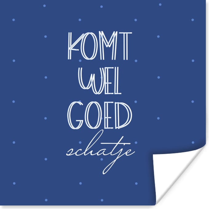 Poster Beterschap - Quote - Liefde - 50x50 cm