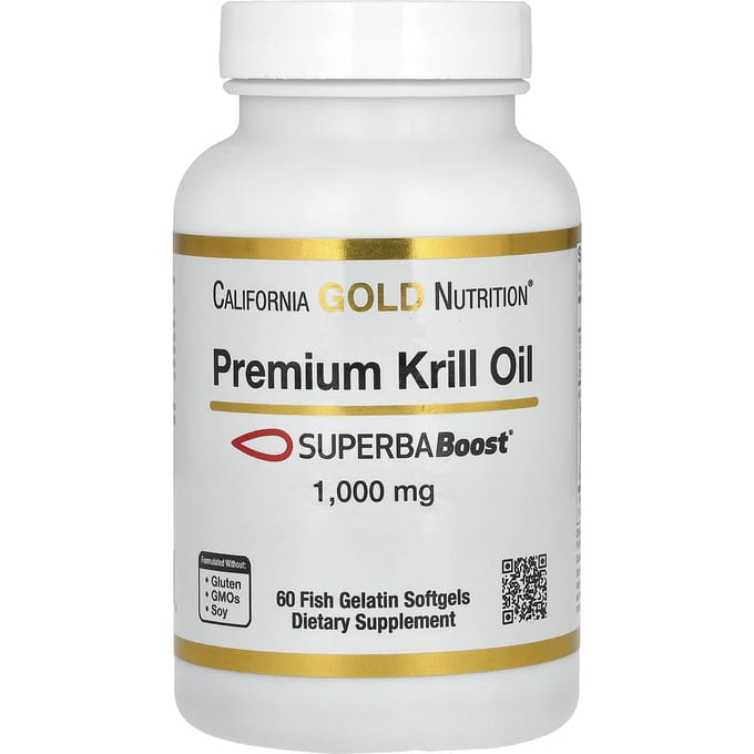 Premium Krillolie met Superbaboost, 1.000 mg, 60 Visgelatine Softgels