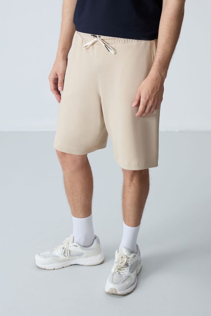 Heren Katoenmix Sweatershorts