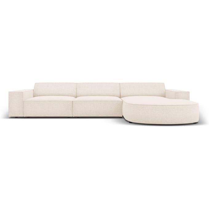 4-zitshoekbank Jodie rechts chenille afgerond | Micadoni Home