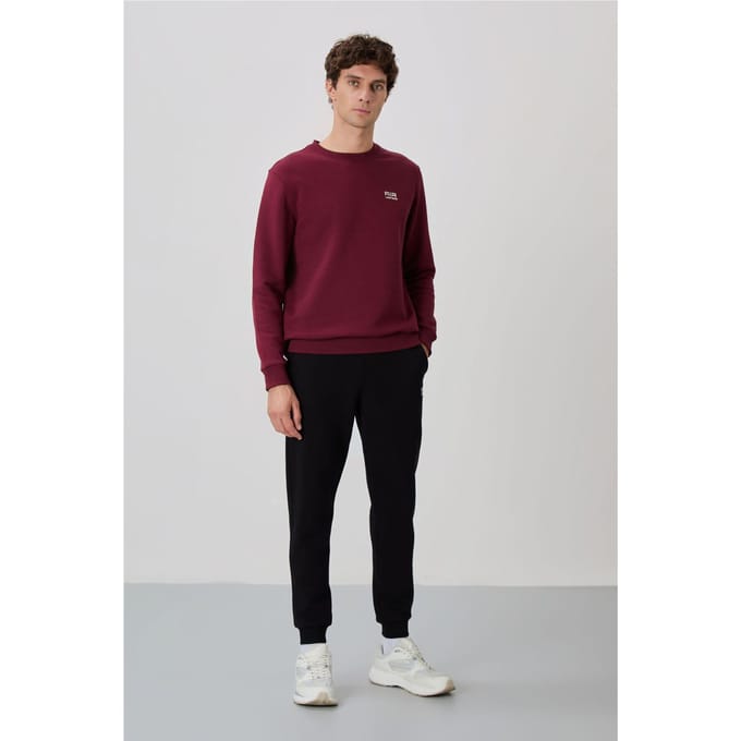 Heren Katoen-Polyester Fleece Sweatshirt en Broek Set