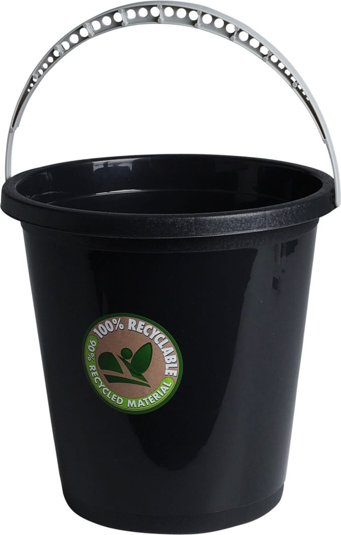 Storage Solutions emmer - 5 liter - Kunststof - Zwart - 24 x 23 x 22 cm