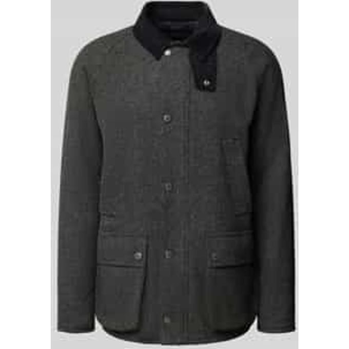 Regular fit wollen jack met corduroy, model 'BEDALE'