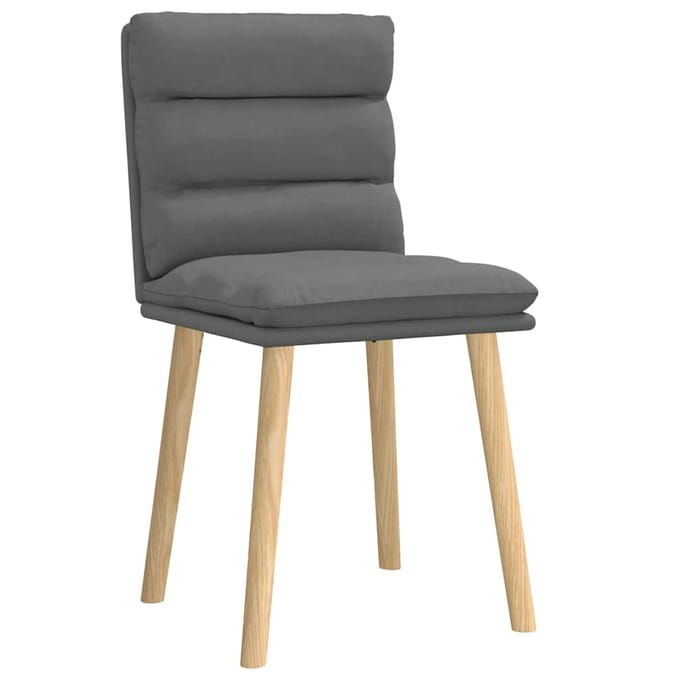 vidaXL - Eetkamerstoelen - 2 - st - stof - donkergrijs