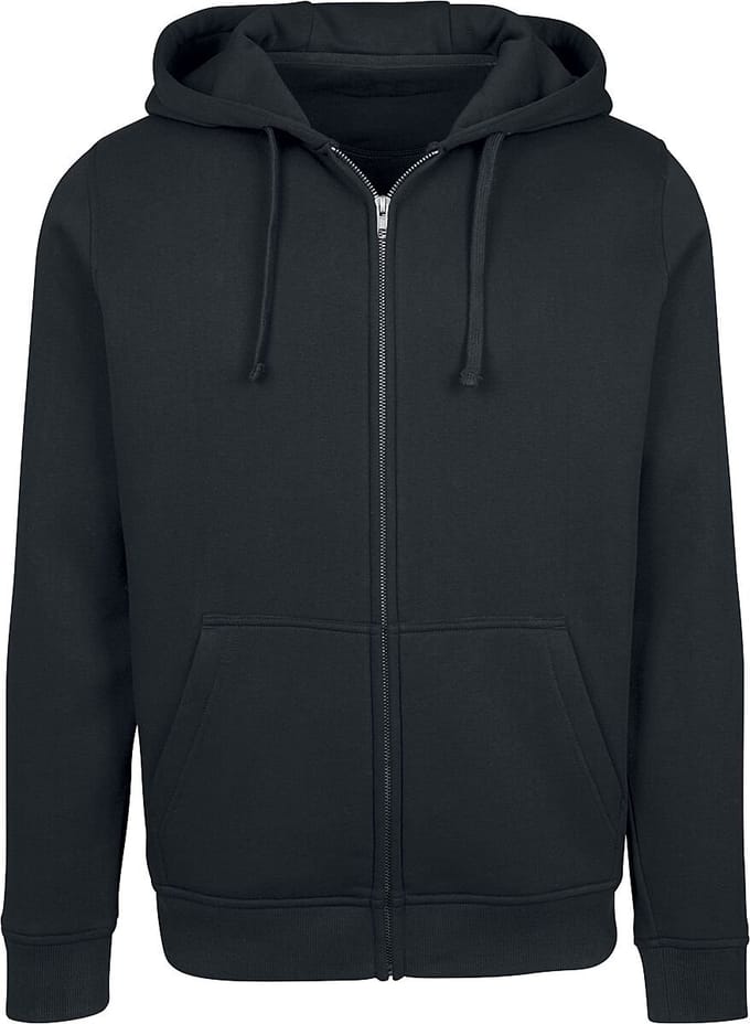Build Your Brand Basic Zip Hoody Heren Vest met capuchon - zwart - S