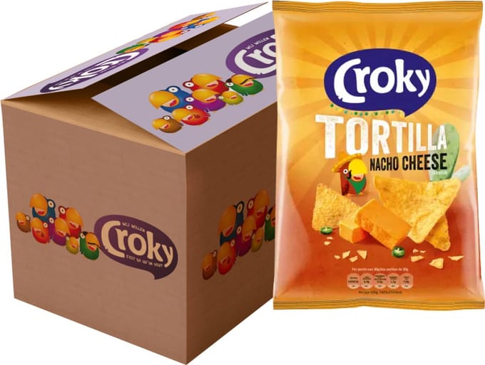 Croky - Tortilla Nacho Cheese - 20 Minizakjes