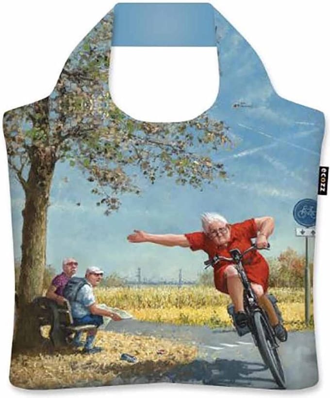 Ecozz tas - Turbo - Marius van Dokkum - met rits - 46x41 cm