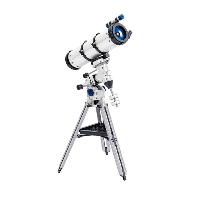 Télescope Astronomique Briques de Construction Série Aérospatiale Puzzle d'Assemblage Jouets Décorations de Bureau Créatives pour Fête d'Enfants Cadeaux in bag white