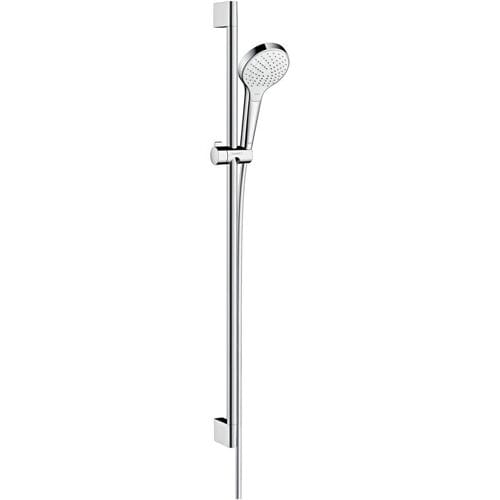 Hansgrohe Croma Select S Vario EcoSmart Glijstangset van 90 cm - Wit / Chroom - diameter handdouche 110 mm - 3 straalsoorten