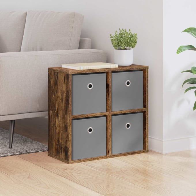 vidaXL - Dressoir - Rook - Eiken - 49,5 - x - 22 - x - 47 - cm