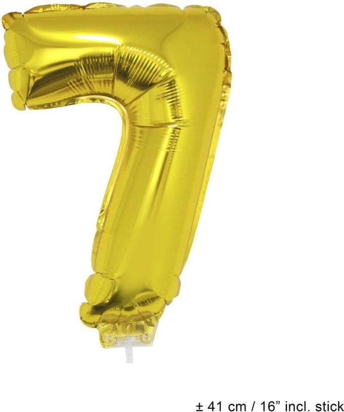 Folie opblaascijfer 7 Goud