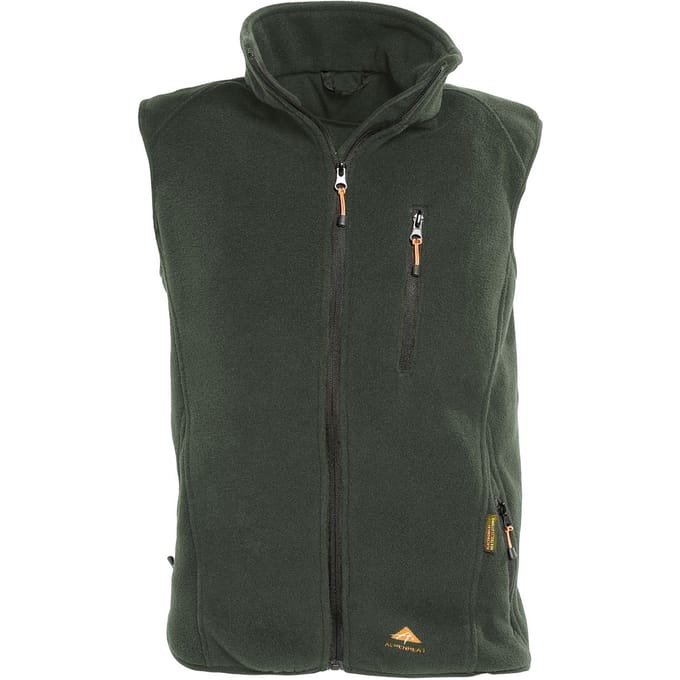 Verwarmbaar fleece vest accu groen m