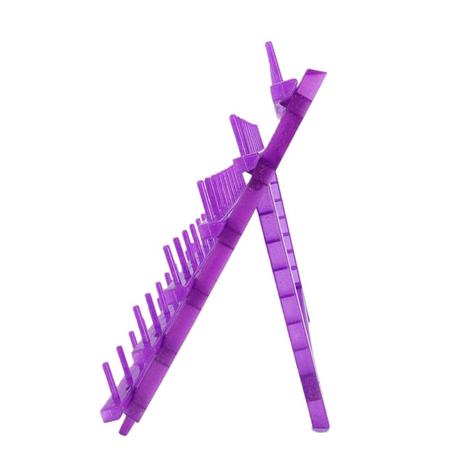 60 Spoelen Vlecht Haar Rek Klapbaar Haarverlenging Professioneel Draagbaar Vlecht Station purple