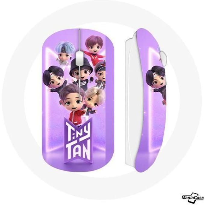 Draadloze muis BTS TinyTAN animatieposter RM Jin Suga J-Hope Jimin Jungkook en V