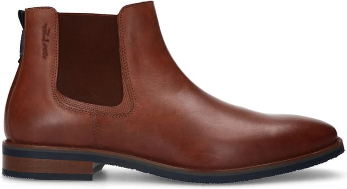 Van Lier - Heren - Cognac leren chelsea boots - Maat 40