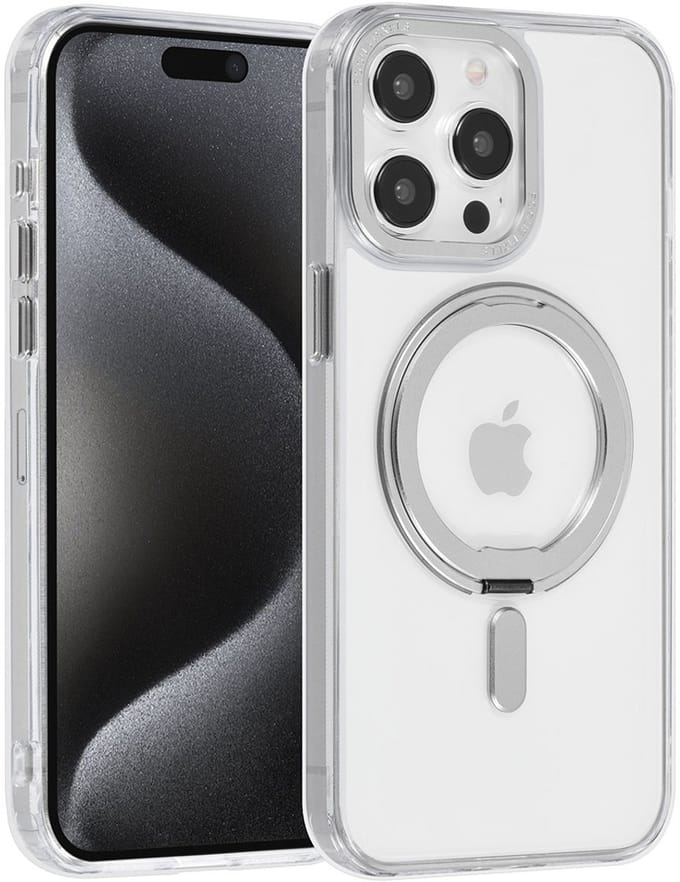 UNIQ Accessory Back Cover - Transparant - MagSafe Ring Stand - Geschikt voor iPhone 15 Pro Max