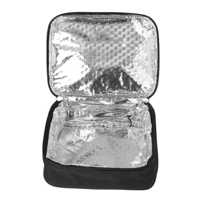 Draagbare Oven Tas 5V 2A USB Interface Auto Thermische Isolatie Oxford Stof Waterdicht Voedsel Opwarmen black