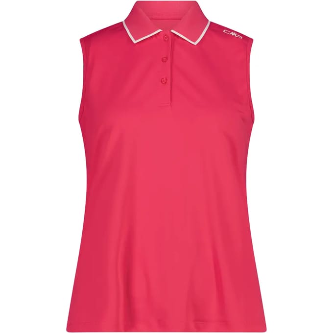 Dames Mouwloos Stretch Piqué Poloshirt CMP