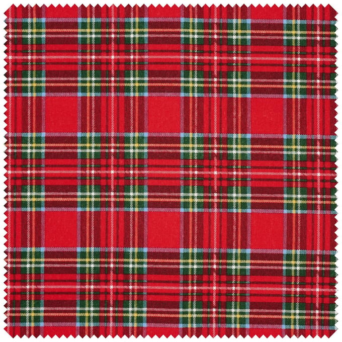 Decoratieve stof linnen optiek "Tartan"