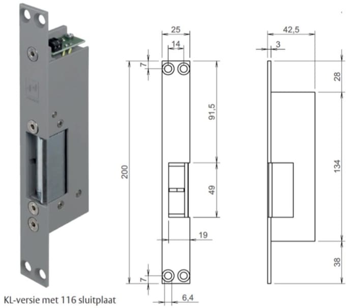 Electrische Deuropnener Veiligheid Type 331 Din R