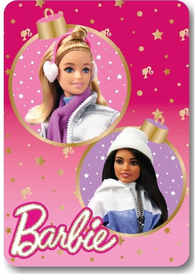 Barbie Winter Christmas Fleece deken 100 x 140 cm