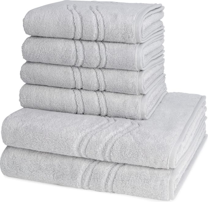 Ross Dames en Heren 4 X handdoek 2 X douchedoek - per set Cashmere feeling