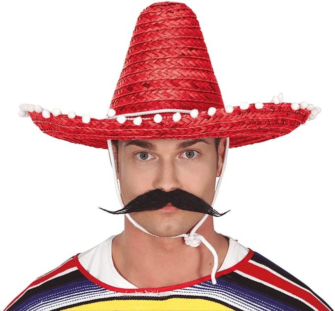 Fiestas Guirca - Sombrero rood 45 cm luxe