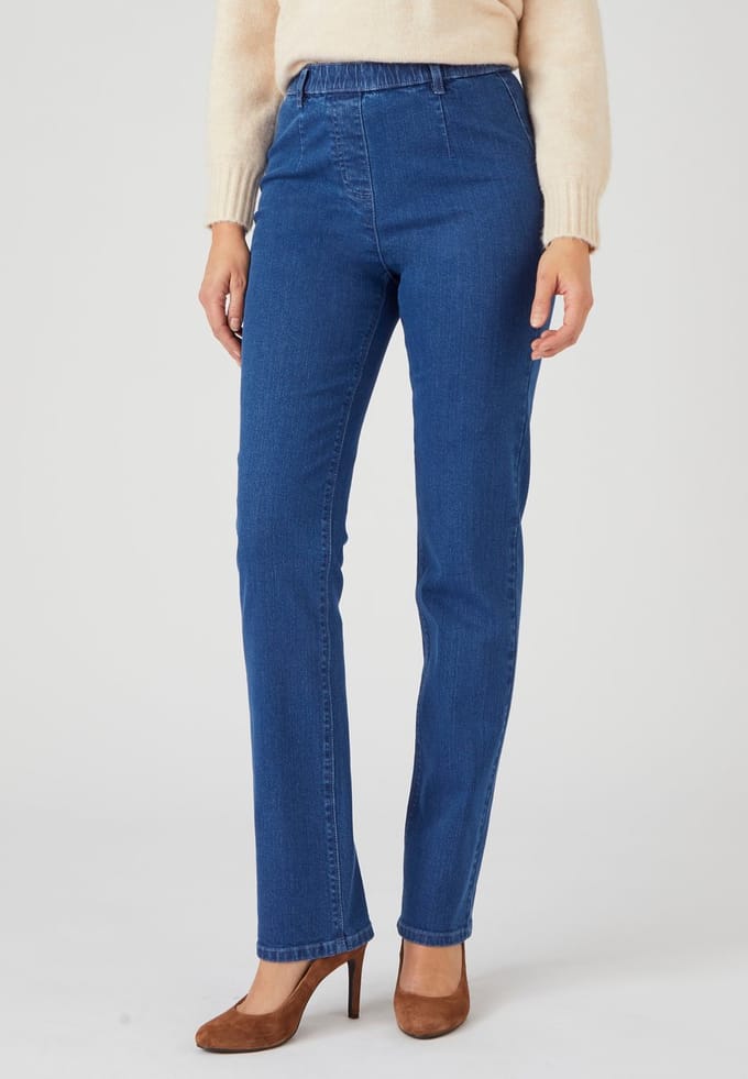 Damart - Jeans met platte buik-effect - Dames - Blauw - 38