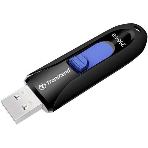 Transcend JetFlash® 790 USB-stick – 256 GB – Zwart, Blauw – TS256GJF790K – USB-A 3.1 Gen 1