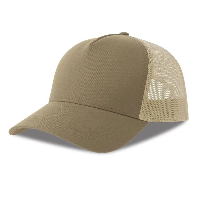 Atlantis Headwear Rapper Cotton-S Cap AT535 - KHAKI/STONE - One size