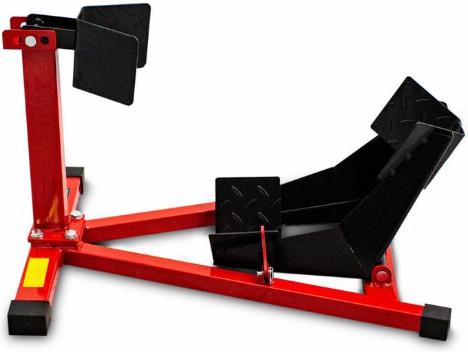 Motorstandaard  voorwiel zwart / rood