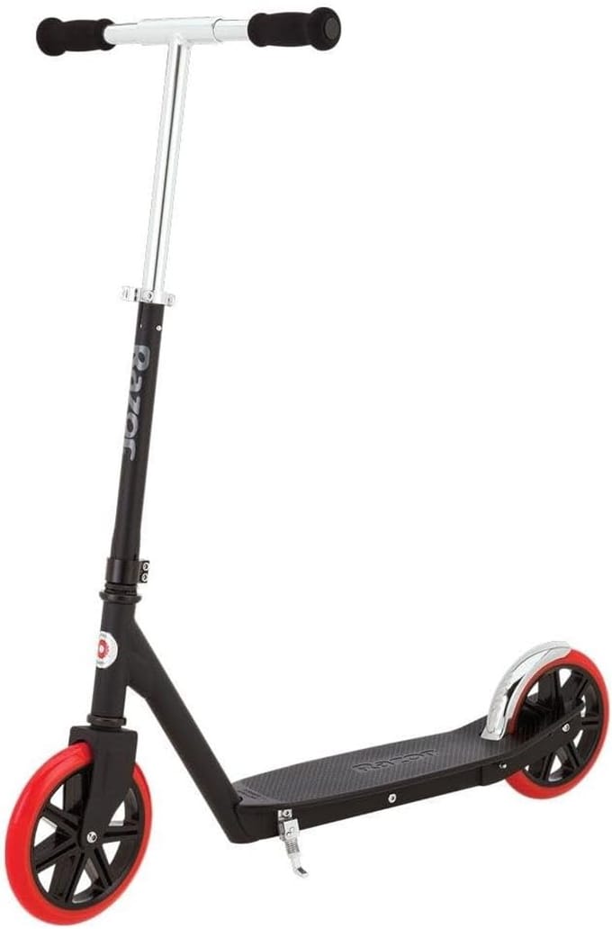 Razor Carbon Lux Kick Scooter, Large Wheels with Spokes, Folding Scooter for 8+ Years and up to 100 kg