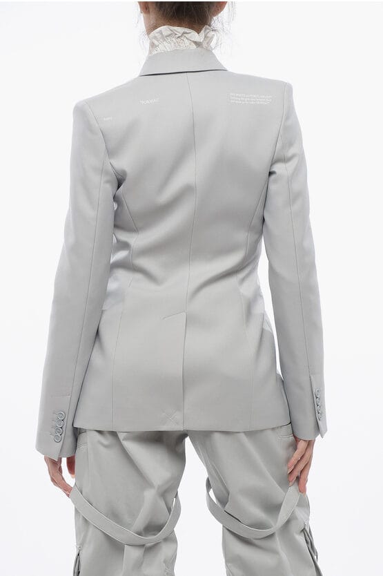 Peak Lapel CORPORATE TECH Slim Fit Blazer in Grijs