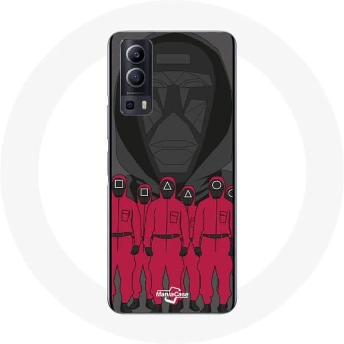 Coque Vivo Y72 Squid Game Affiche masques personnages