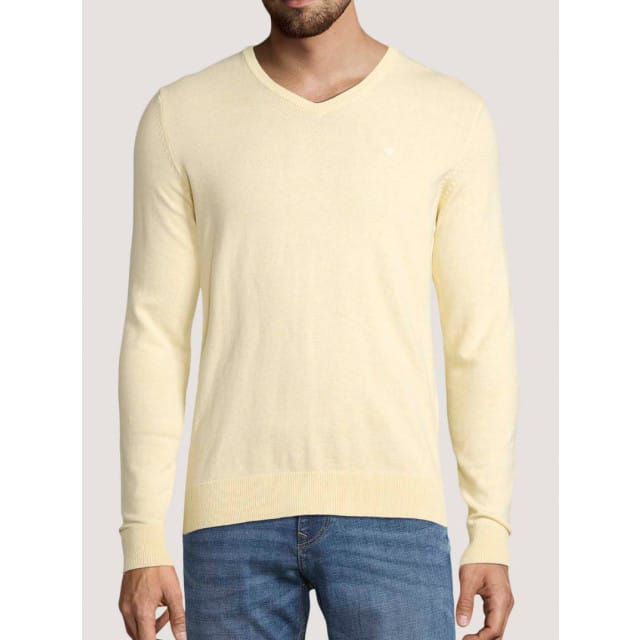 Tom Tailor - V-hals trui - Heren - L - Mais - Katoen - 1012820