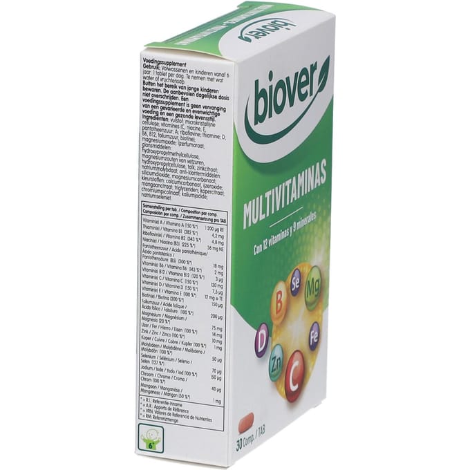Biover Multivitamine 30 Gecomprimeerde tabletten