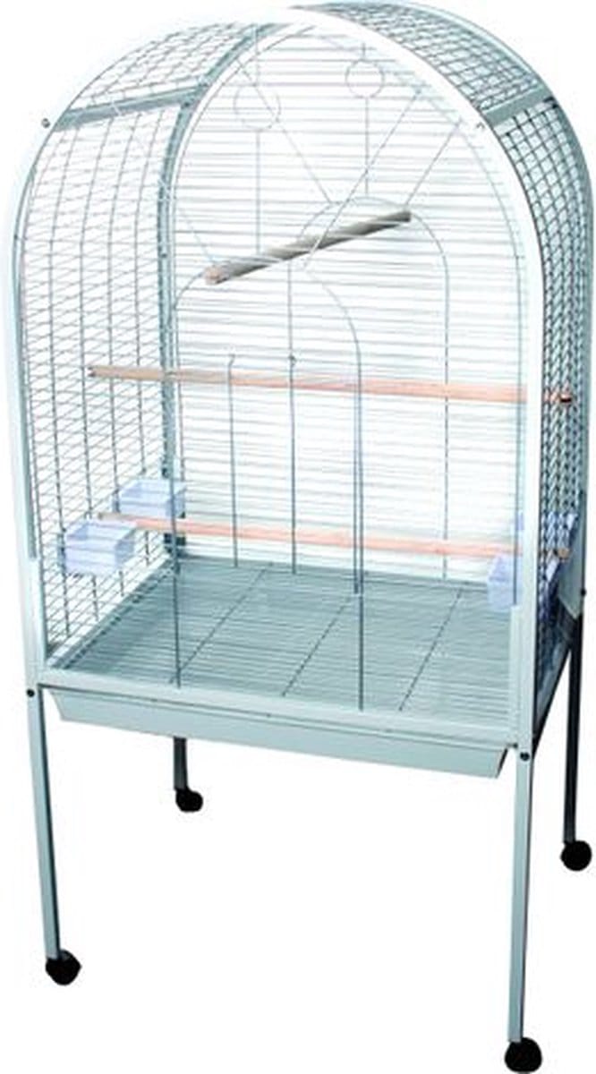 Flamingo papegaaienkooi polly wit - 77.5cm L x 60cm B x 155.5cm H