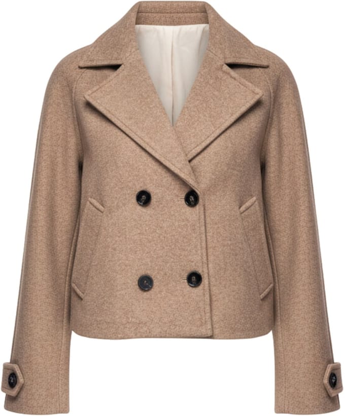 OMBRE Jas - Loose Fit - Lange Mouw - Knopen Mokka M
