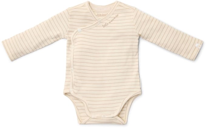 Romper overslag lange mouw - Beige - Newborn Naturals - Stripe-44