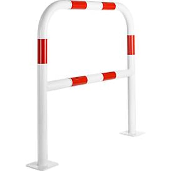 Veiligheidshek, voor deuvelmontage, L 1000 mm, wit/rood