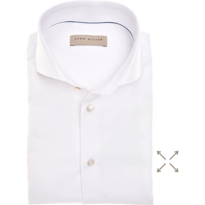John Miller Overhemd Slim Fit  Wit 5346517