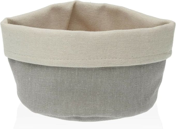 Broodmand Versa Lichtgrijs Textiel (14 x 10 x 17 cm)