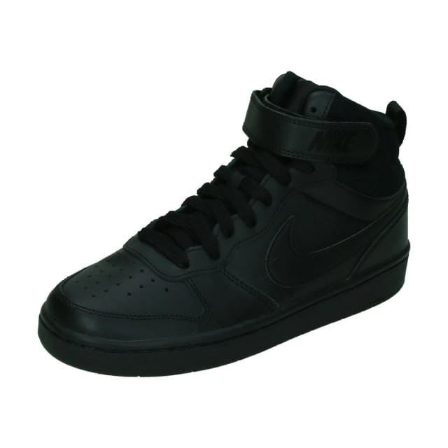 Nike - Court Borough Mid (GS) - Zwarte Sneakers-38,5