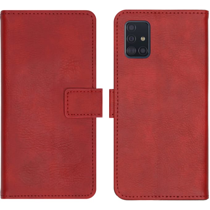 imoshion Hoesje - Geschikt voor Samsung Galaxy A51 - Luxe Bookcase - Rood