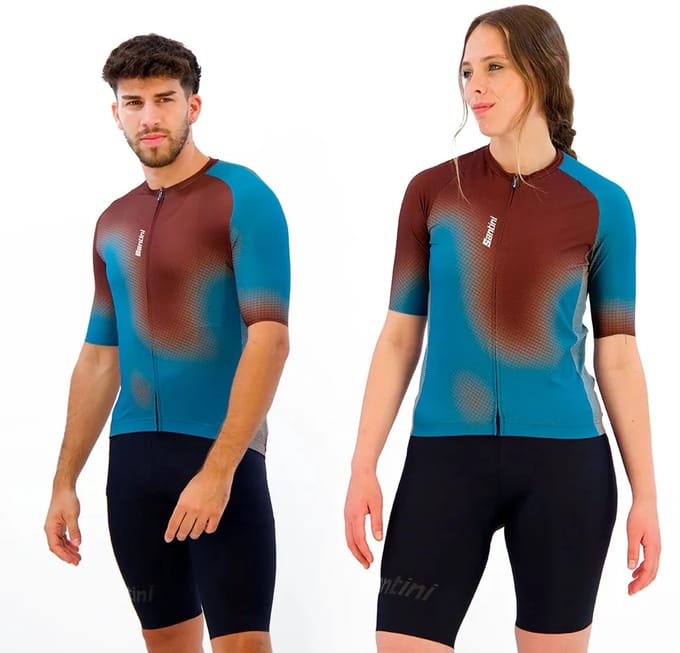 Santini Aura Korte Mouw Wielertrui Veelkleurig S